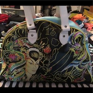 Ed Hardy bowling bag style duffle bag